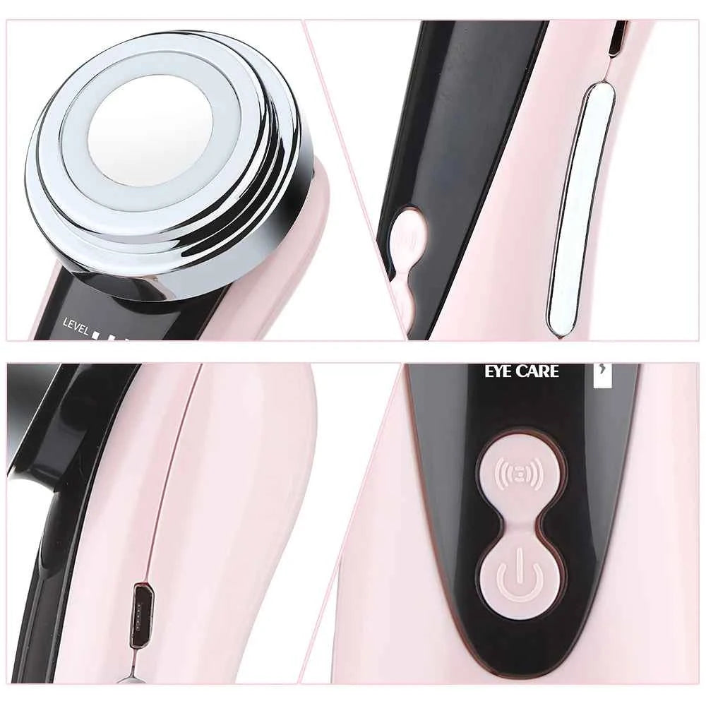 Appareil de massage facial EMS, luminothérapie, à vibration soniques - Votre soin visage complet à la maison