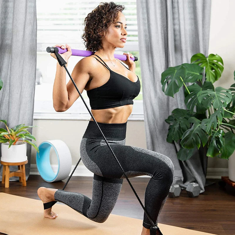 Barre de fitness à élastiques multifonctions - Votre sport à domicile