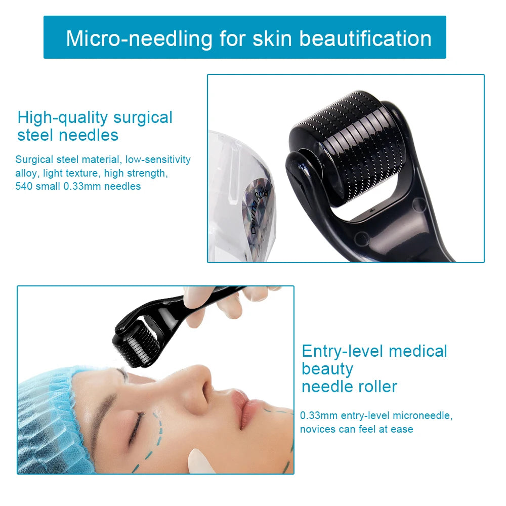 Derma roller - Rouleau de Microneedling - Votre solution beauté haute précision