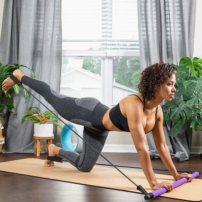 Barre de fitness à élastiques multifonctions - Votre sport à domicile