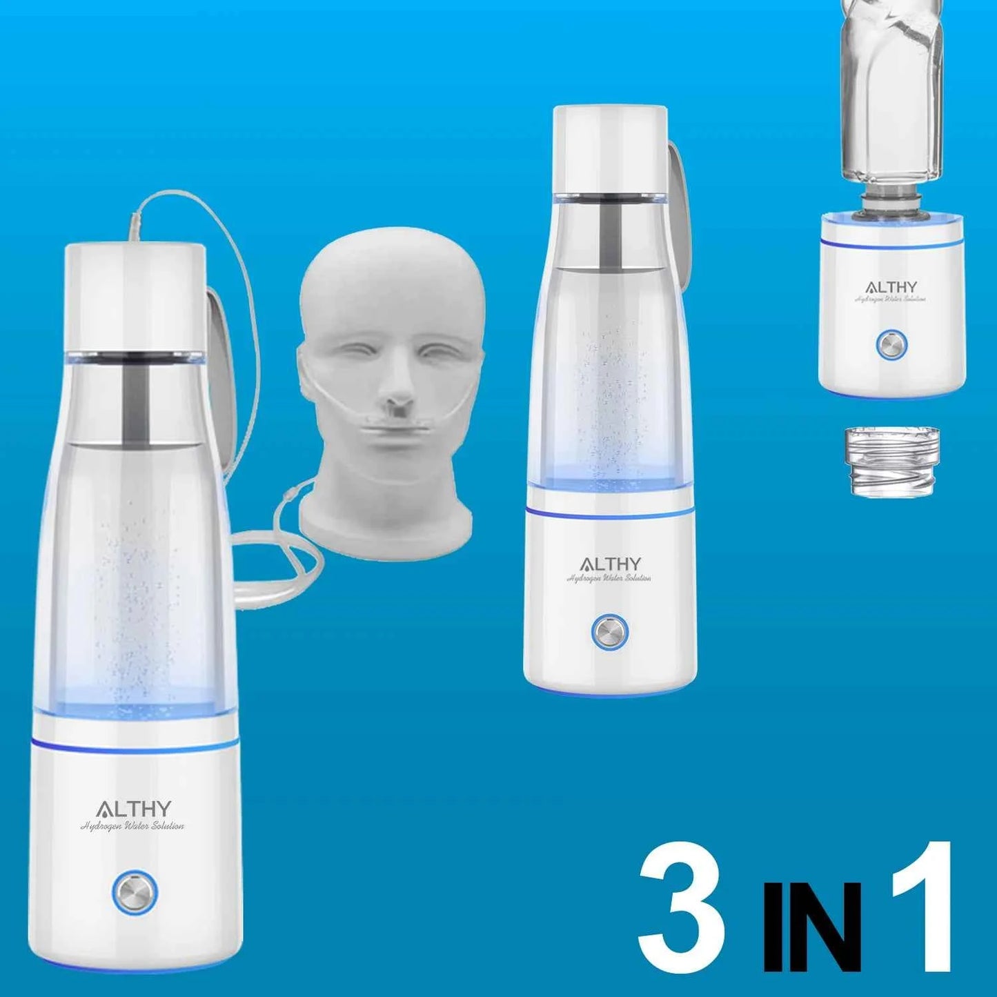 Générateur d'eau à hydrogène Althy 3 en 1 avec design moderne et utilisation facile