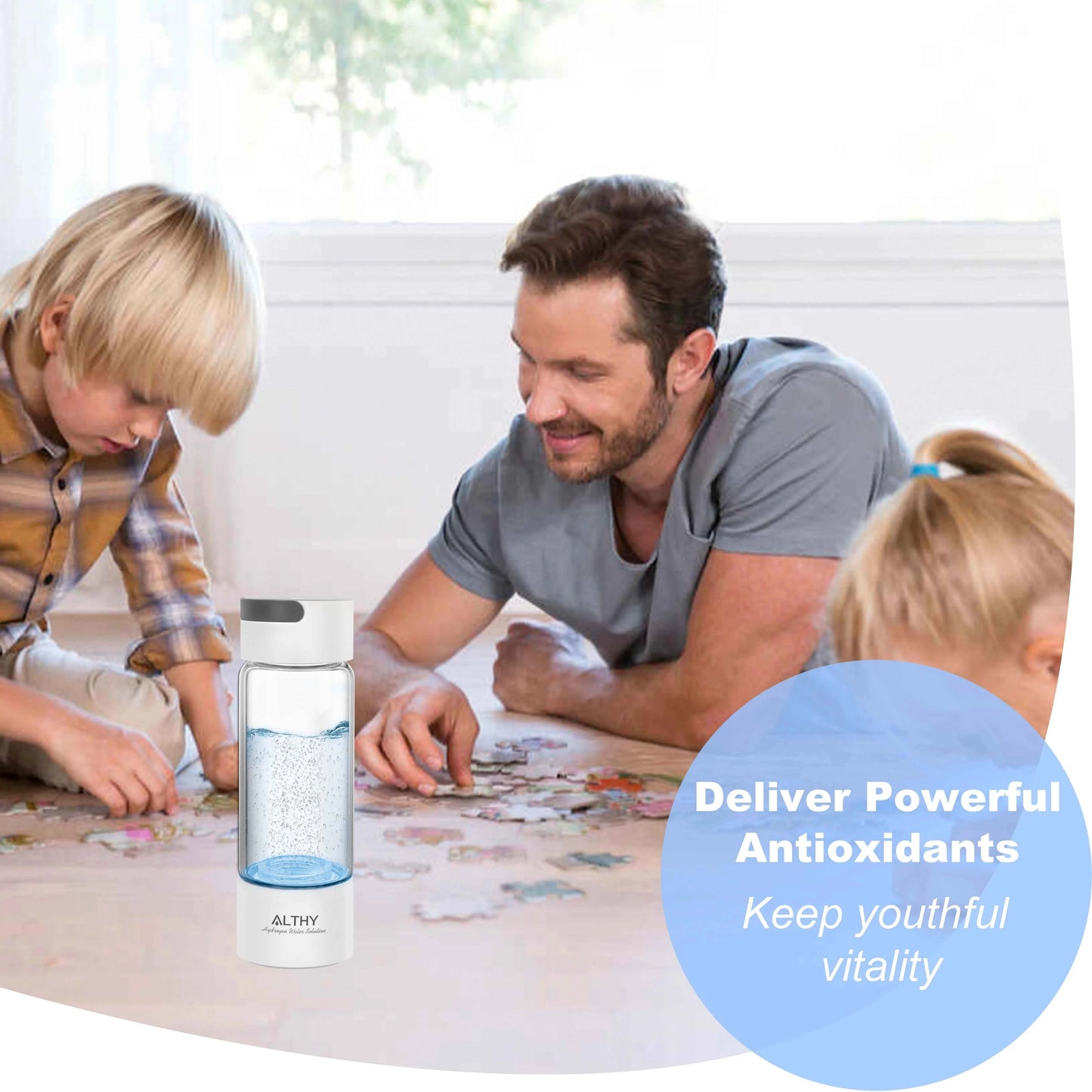Générateur eau hydrogène portable pour une vitalité jeune et des antioxydants puissants