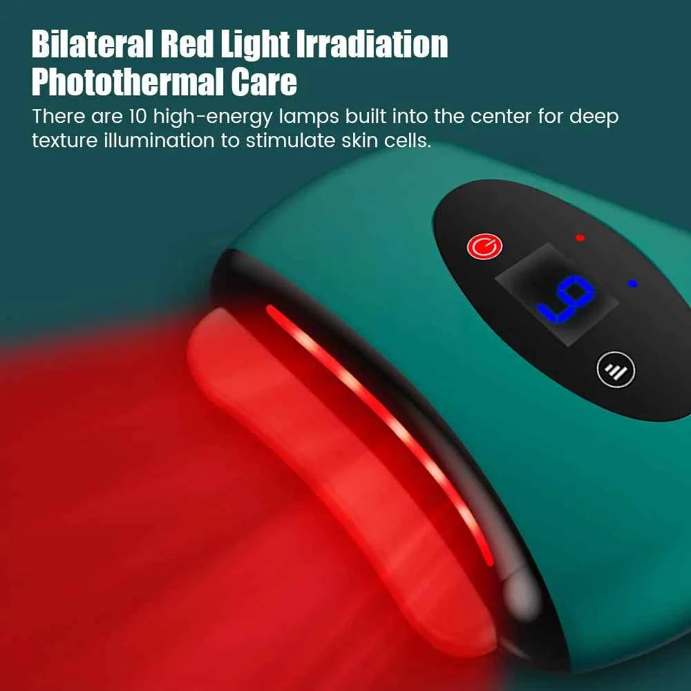 Appareil de massage Gua sha intelligent avec lumière rouge bilatérale pour le soin de la peau