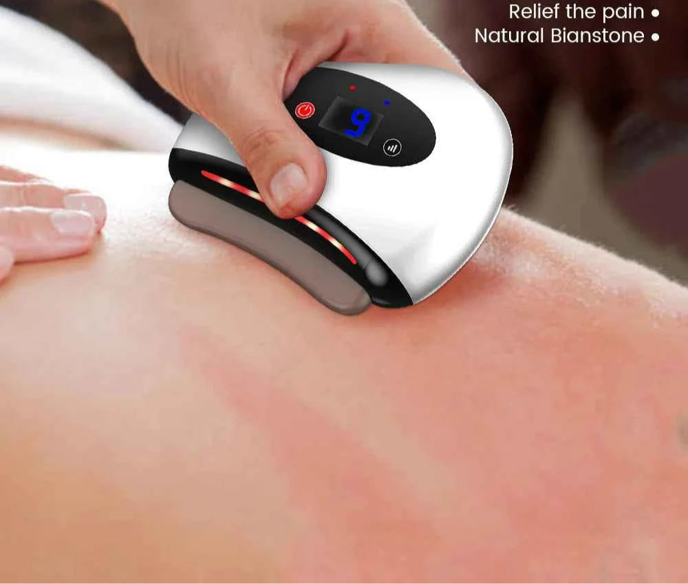 Appareil de massage Gua sha intelligent avec écran LED pour un soulagement de la douleur et un massage efficace