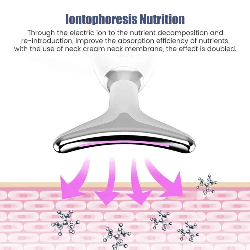 Appareil lifting visage maison avec technologie d'ionophorèse pour une meilleure absorption des nutriments