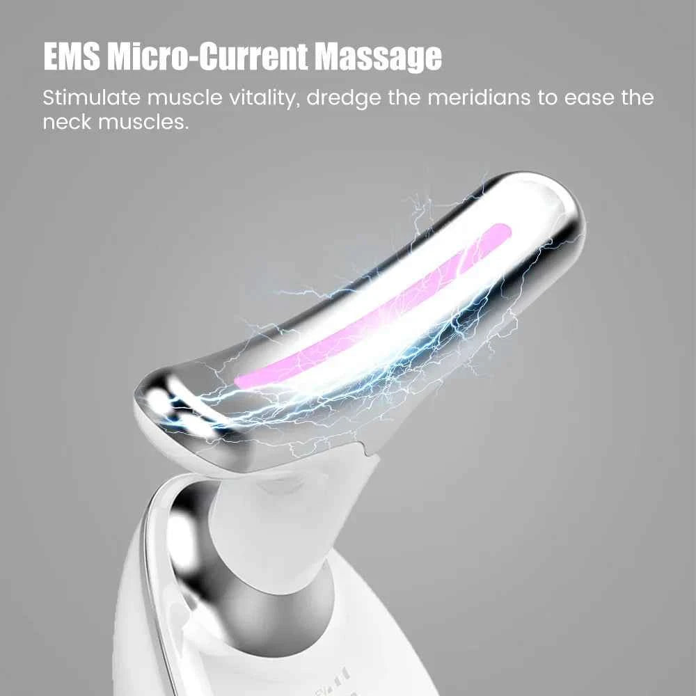 Appareil lifting visage maison avec fonction de massage EMS pour revitaliser les muscles du cou