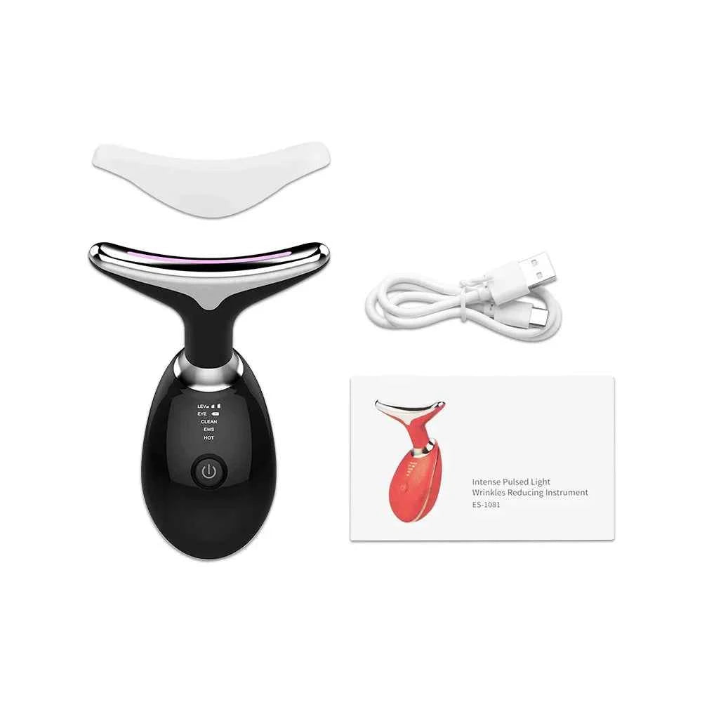 Appareil lifting visage maison rouge avec lumière pulsée pour le soin de la peau à domicile