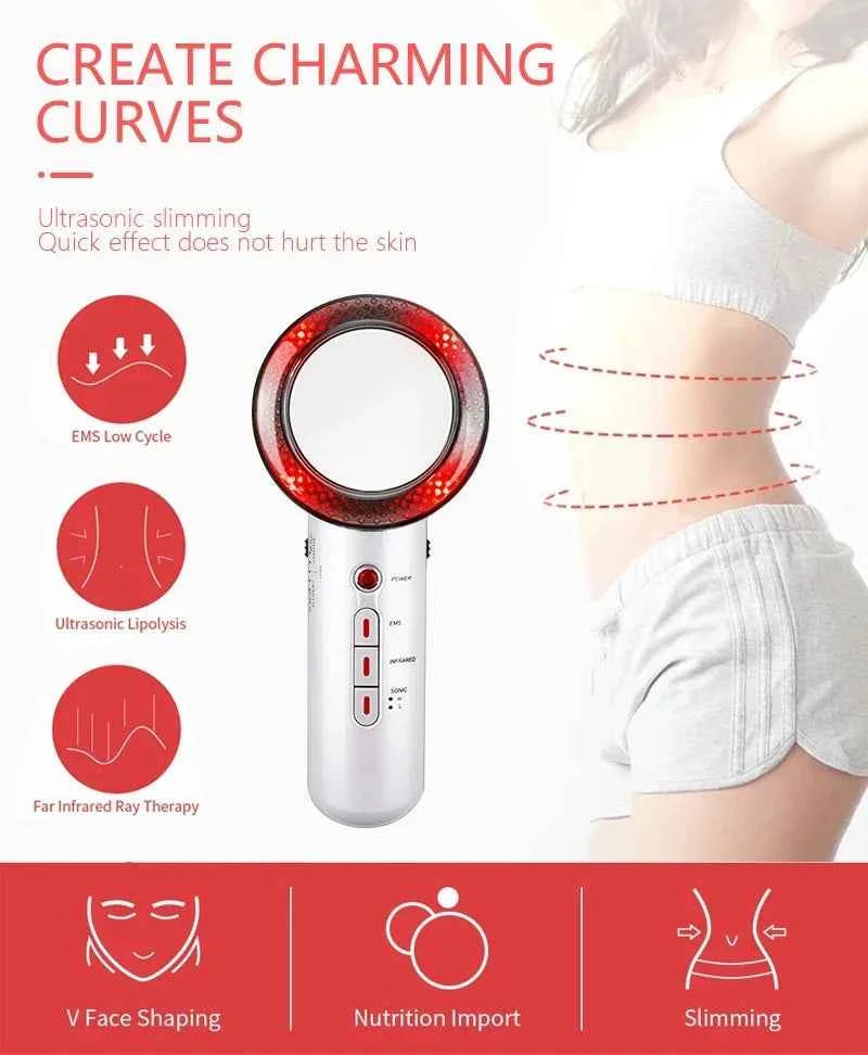 Appareil massage à domicile avec technologie ultrasonique pour remodeler le corps et affiner la silhouette