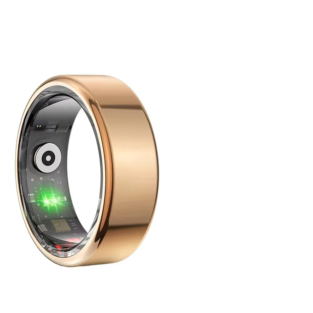 Bague connectée bien-être en or avec capteurs pour le suivi de la santé et du bien-être