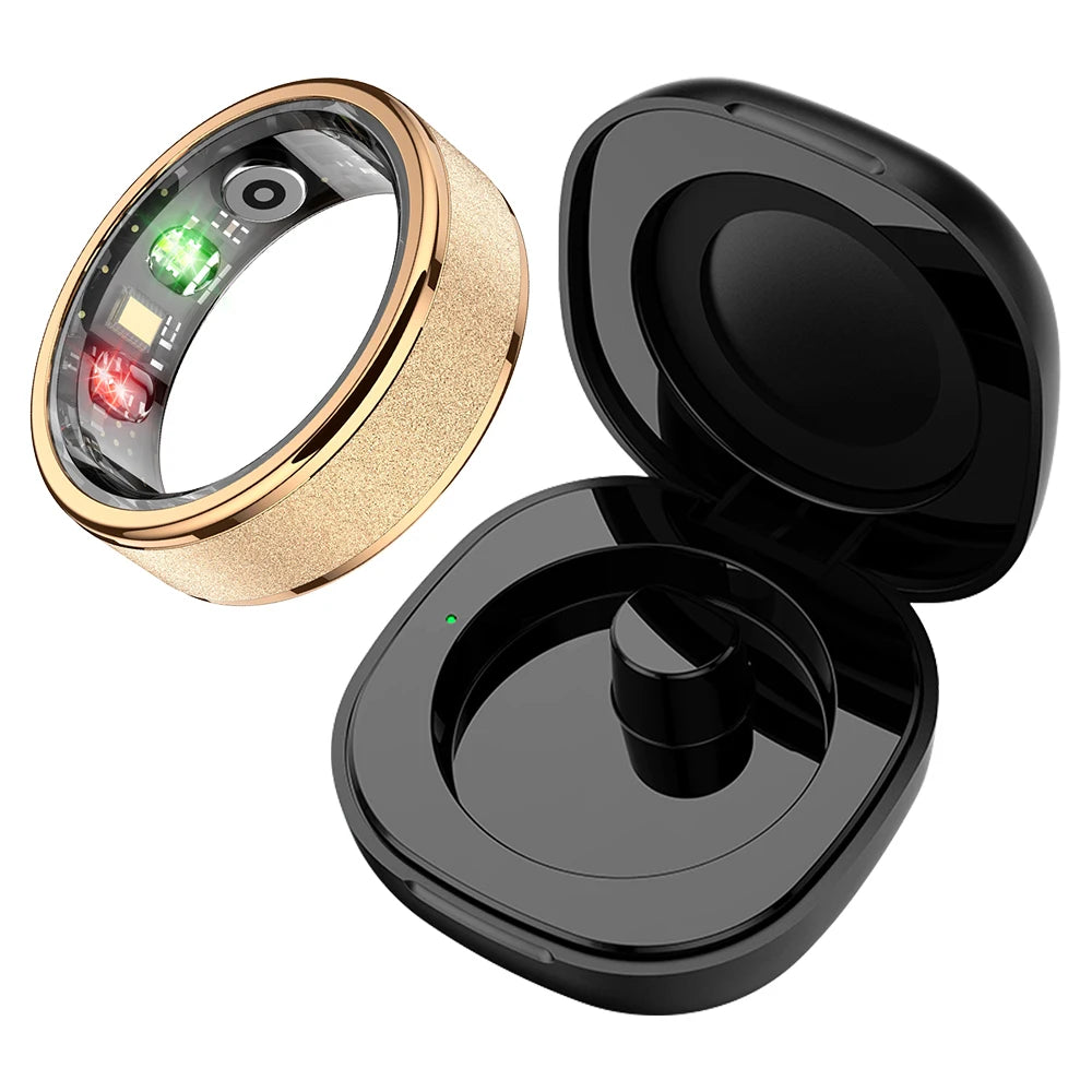 Bague connectée suivi santé performance avec capteurs dans un étui élégant