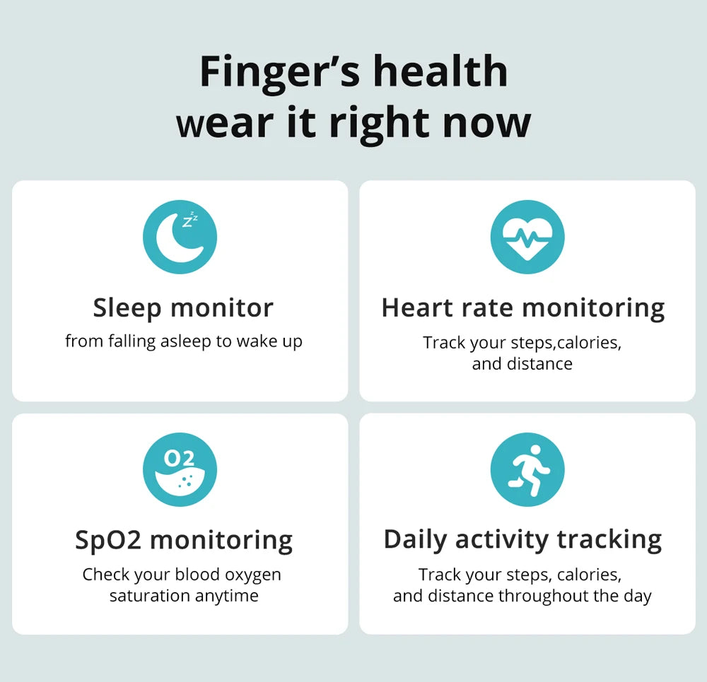Bague connectée suivi santé performance avec moniteur de sommeil et suivi d'activité quotidien