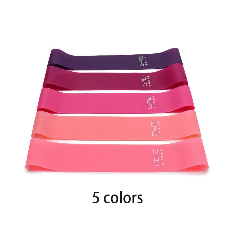 Bandes élastiques musculation disponibles en cinq couleurs pour un entraînement efficace