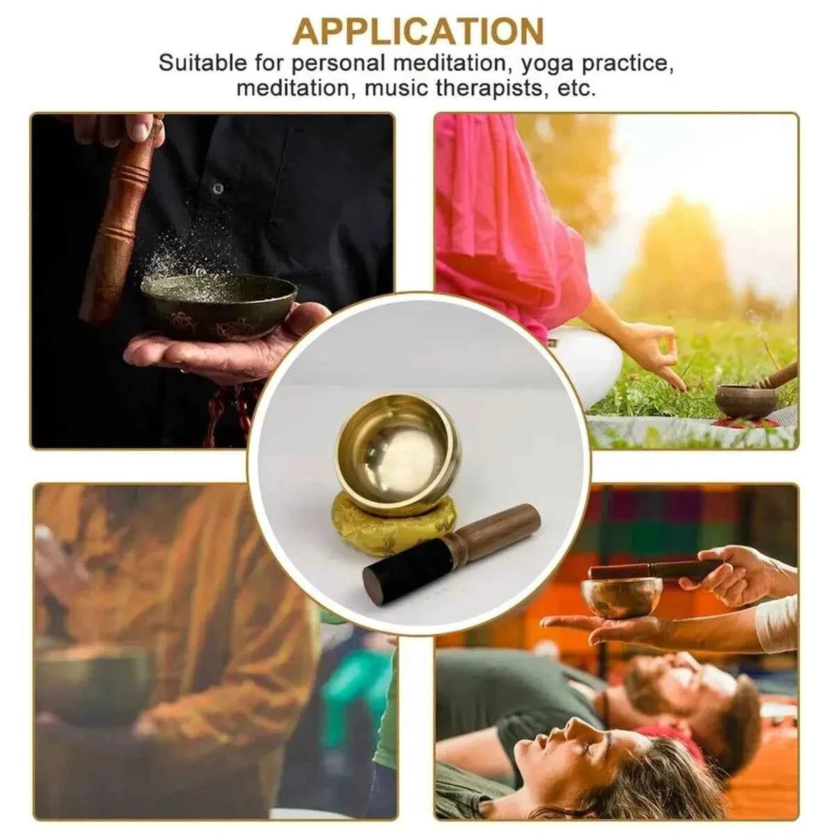 Bol chantant tibétain authentique en laiton pour méditation et pratiques de yoga
