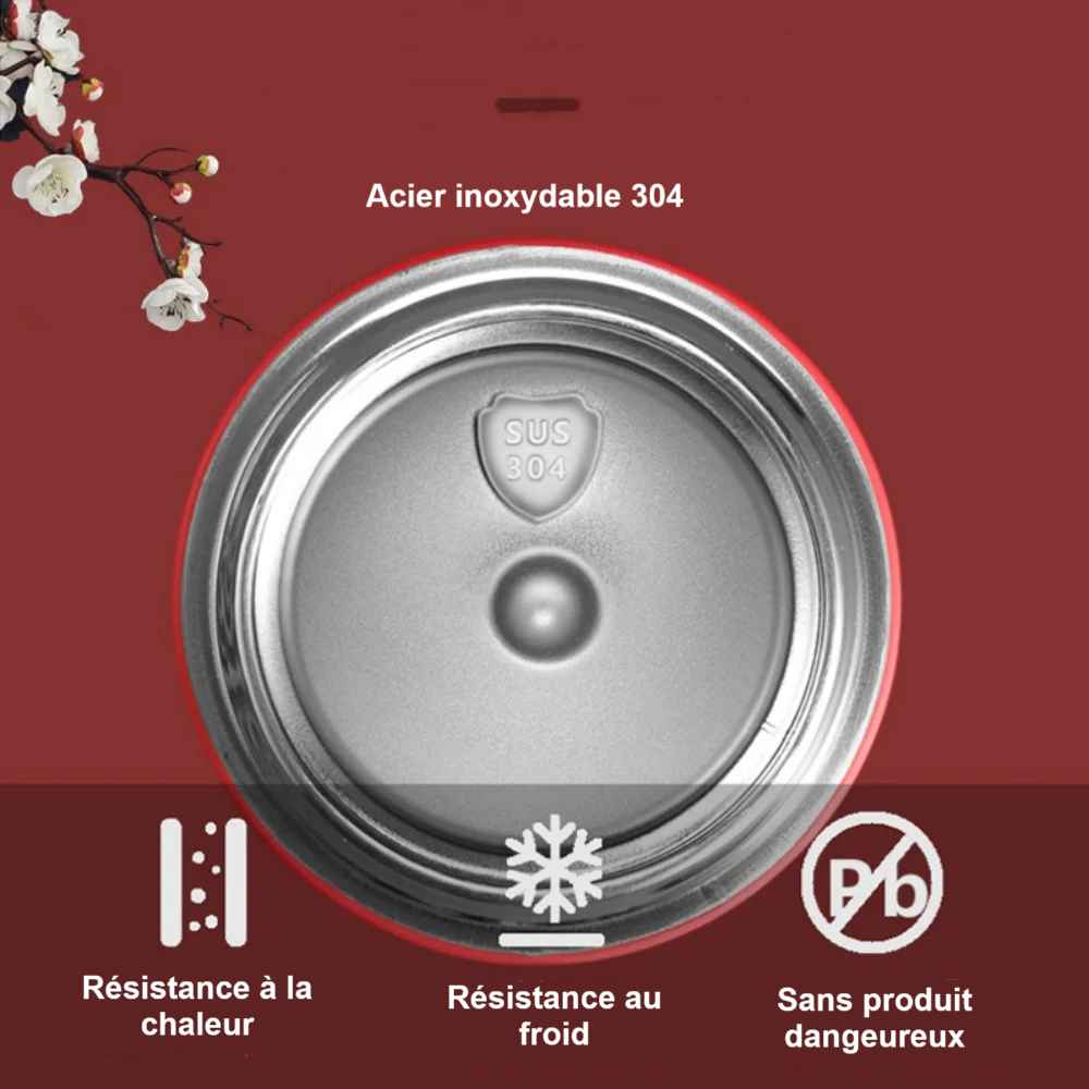 Bouteille isotherme intelligente design traditionnel en acier inoxydable 304 avec résistance à la chaleur et au froid
