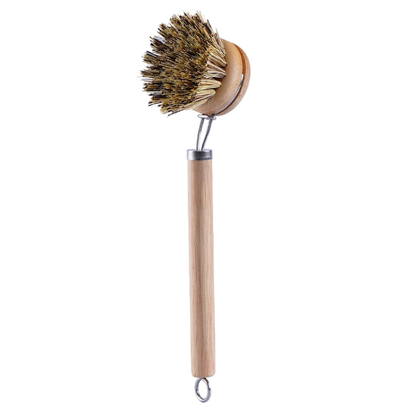 Brosse de nettoyage écologique en bois avec poils en laiton pour un nettoyage efficace et durable