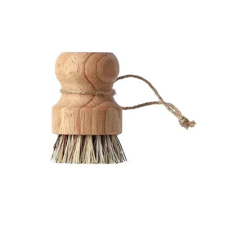 Brosse de nettoyage écologique en bois avec poils naturels pour un nettoyage durable et respectueux de l'environnement