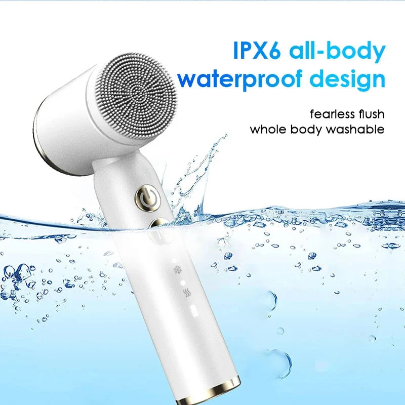 Brosse nettoyante sonique étanche IPX6 avec design lavable pour un nettoyage de tout le corps