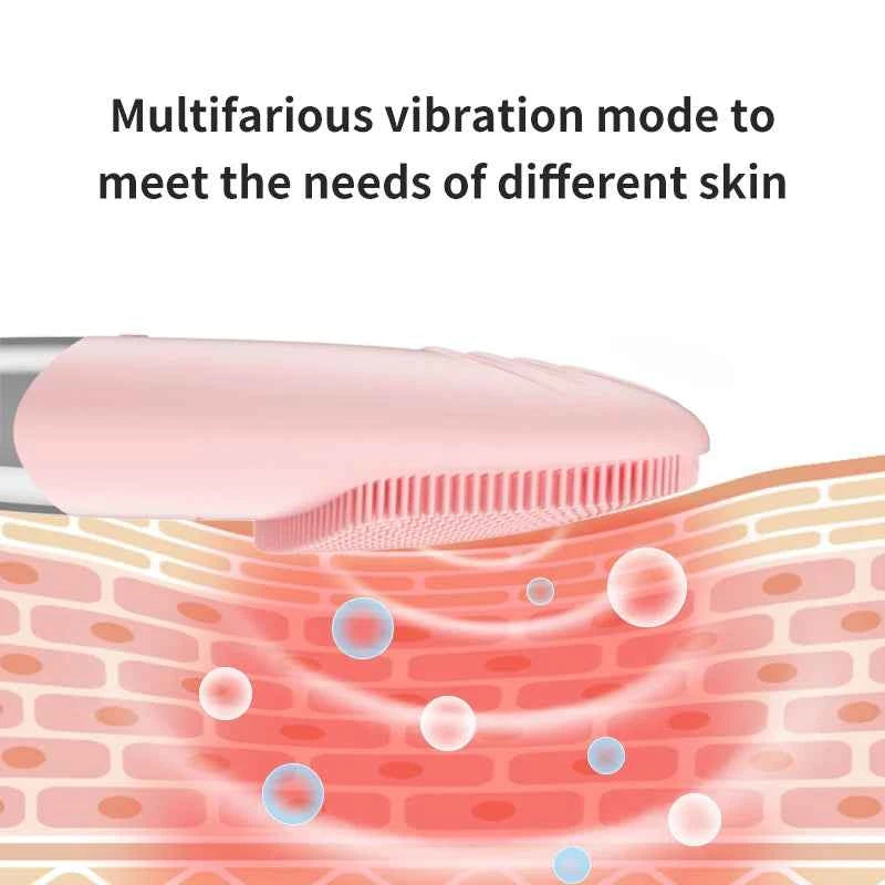 Brosse nettoyante sonique avec mode de vibration varié pour différents types de peau