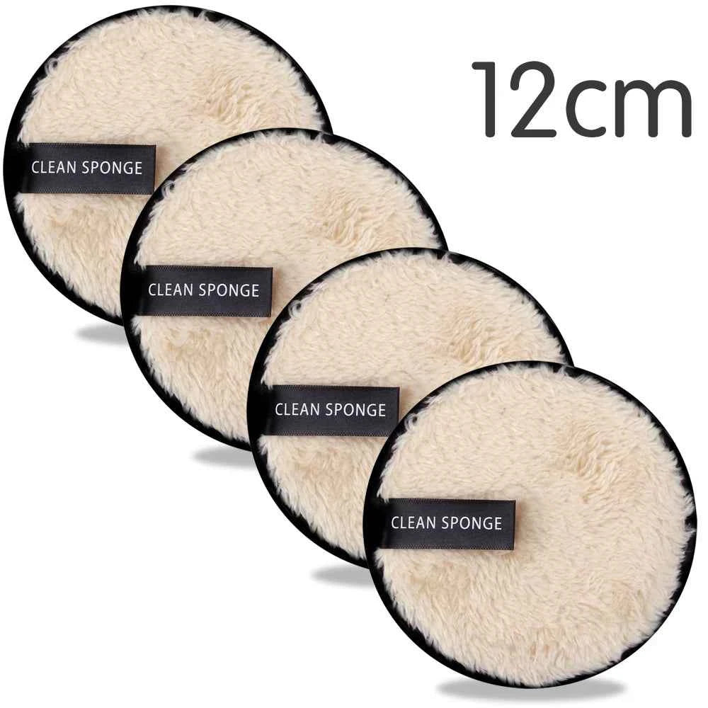 Ensemble de disques démaquillants réutilisables de 12 cm en tissu doux pour un démaquillage efficace