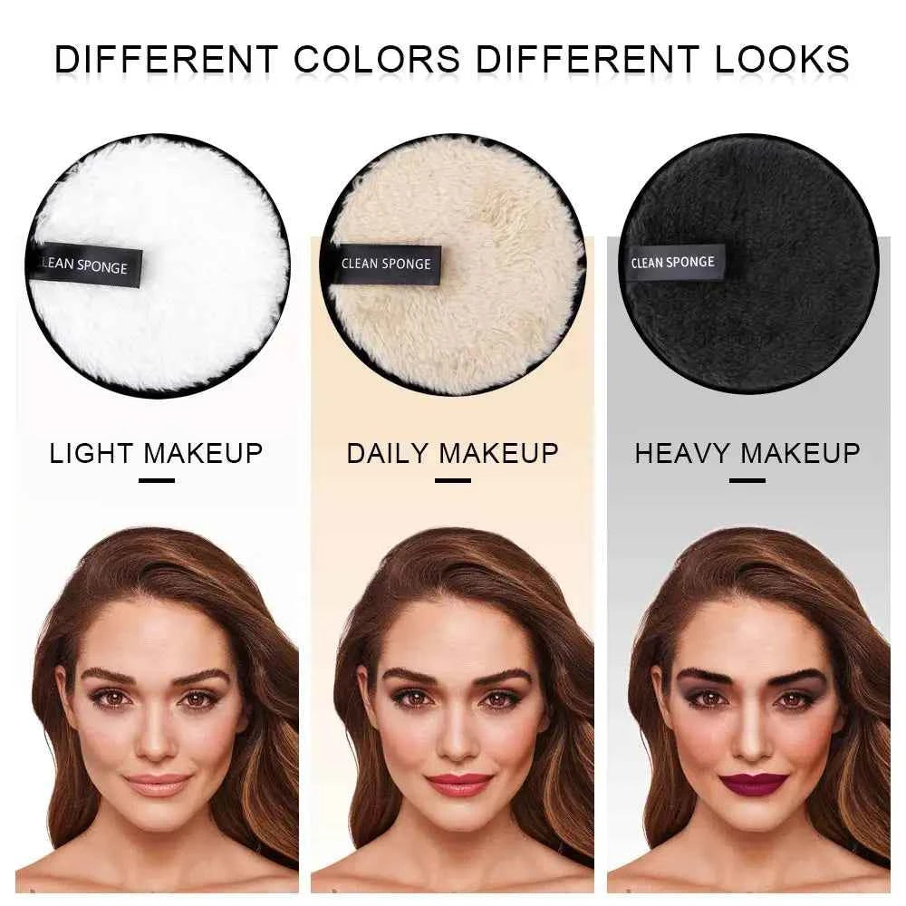 Disques démaquillants réutilisables en différentes couleurs pour tous les types de maquillage