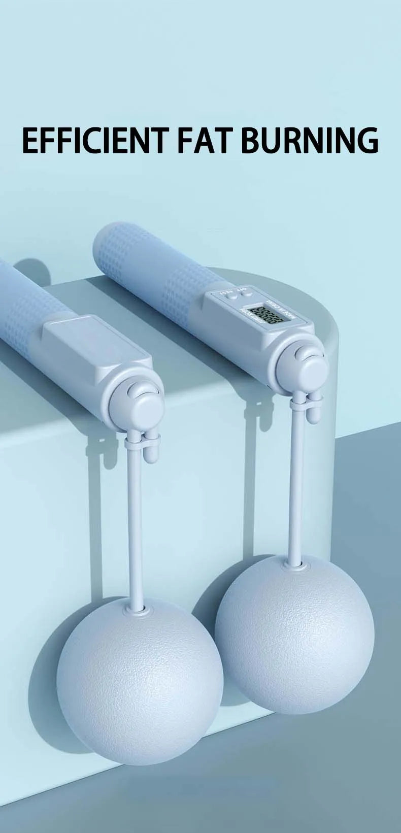 Corde à sauter connectée avec affichage pour brûlage de graisses efficace