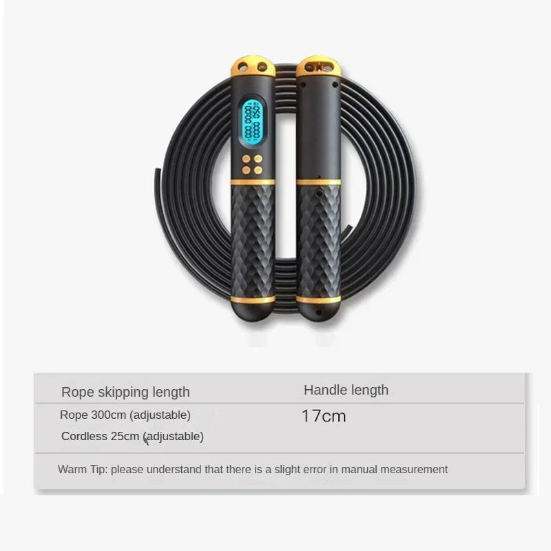 Corde à sauter intelligente avec poignées de 17 cm et longueur ajustable de 300 cm pour un entraînement efficace