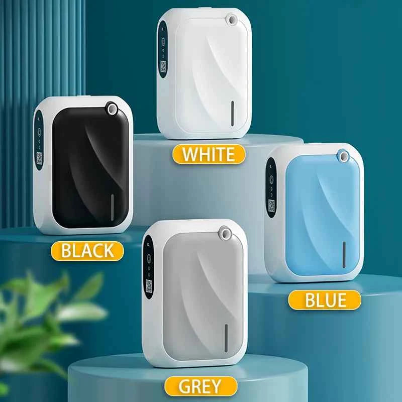 Diffuseur d'huiles essentielles décoratif disponible en noir, blanc, gris et bleu pour améliorer l'ambiance de votre espace