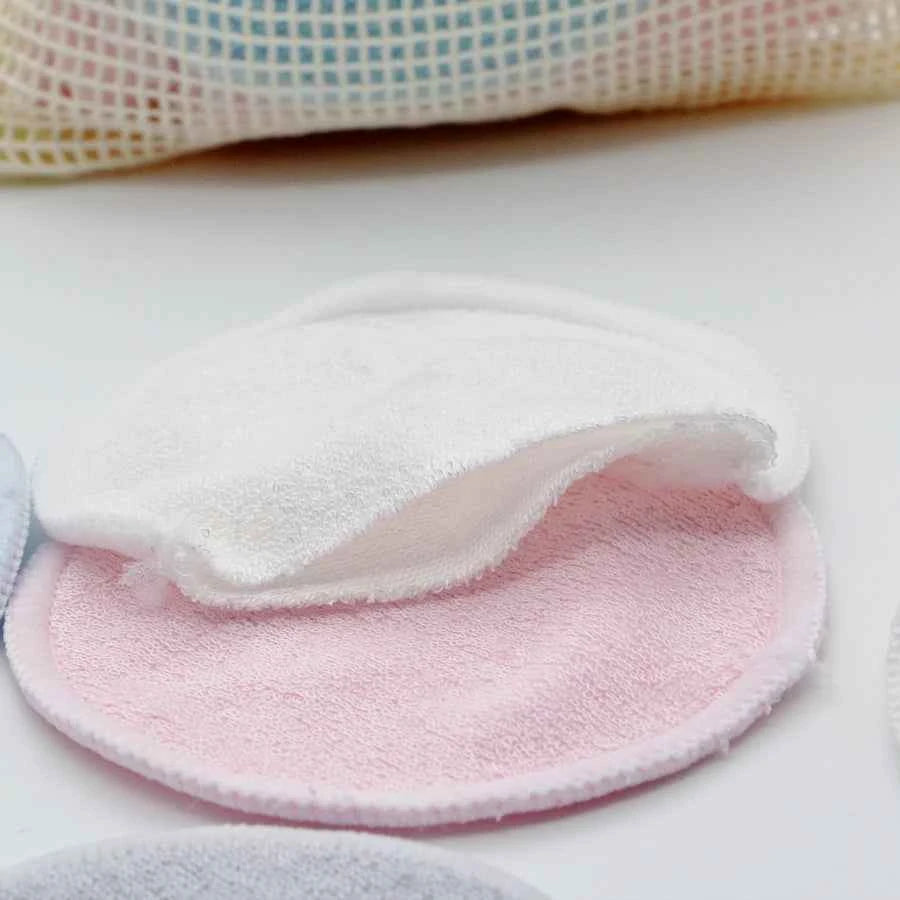 Disques démaquillants réutilisables en coton doux avec pochette de lavage pratique