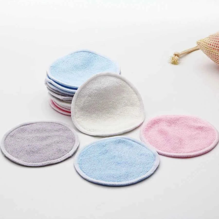 Disques démaquillants réutilisables doux en coton, disponibles en plusieurs couleurs, idéaux pour le maquillage.