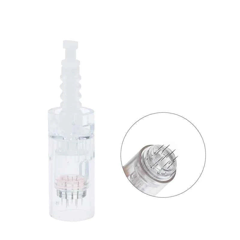 Stylo microneedling professionnel avec aiguilles pour traitement de la peau et stimulation du collagène