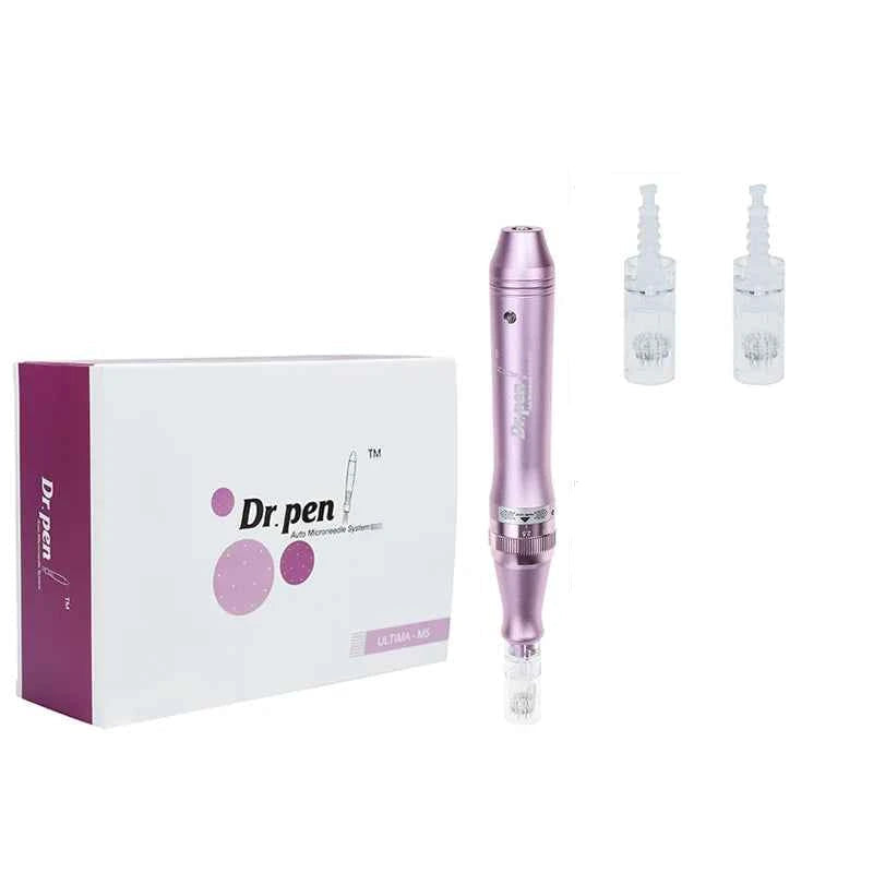 Stylo microneedling professionnel Dr. Pen avec cartouches supplémentaires pour soins de la peau