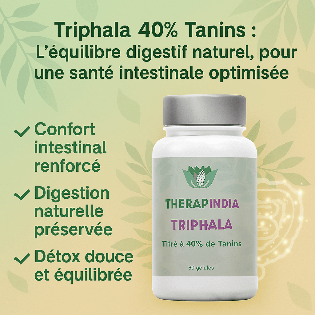 Triphala 40% Tanins : Les 3 Fruits de l'Ayurveda pour la Digestion & le Transit - Therapindia