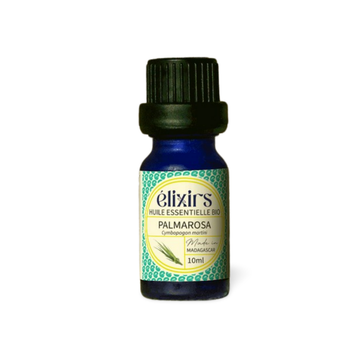 Huile Essentielle de Palmarosa Bio (Cymbopogon martinii) : Peau, Transpiration & Détente, 10 ml - Élixirs de Clara