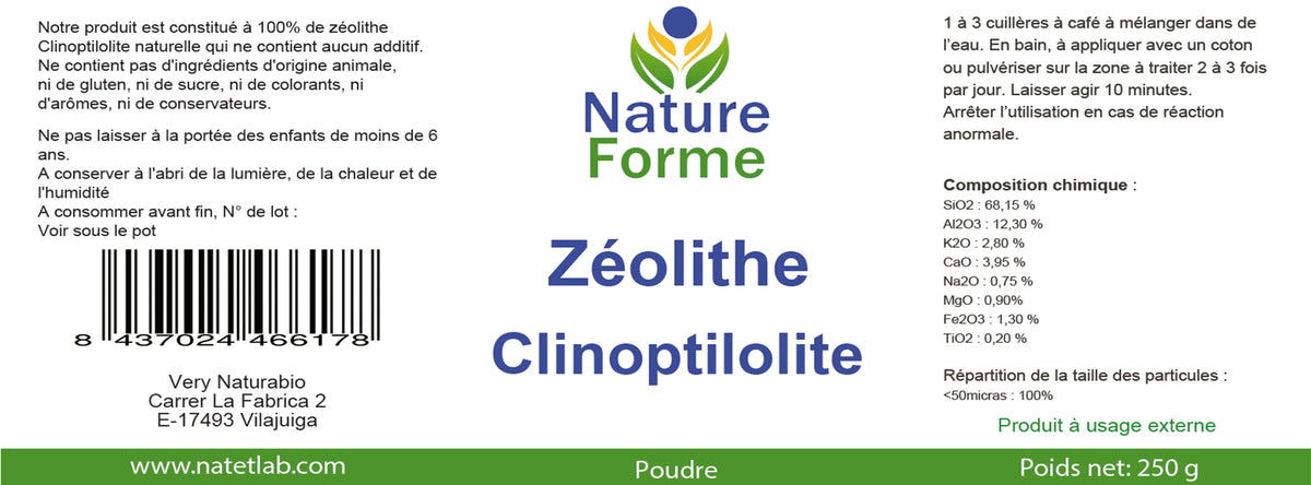 Zéolithe Clinoptilolite : Détox, Antioxydant