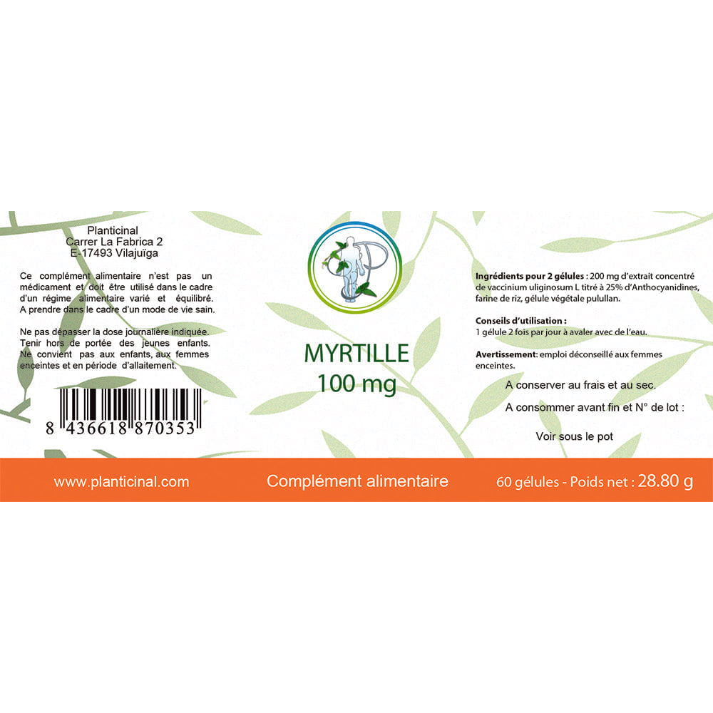 Myrtille 25% Anthocyanidines, pack x3 (Planticinal), photo 2