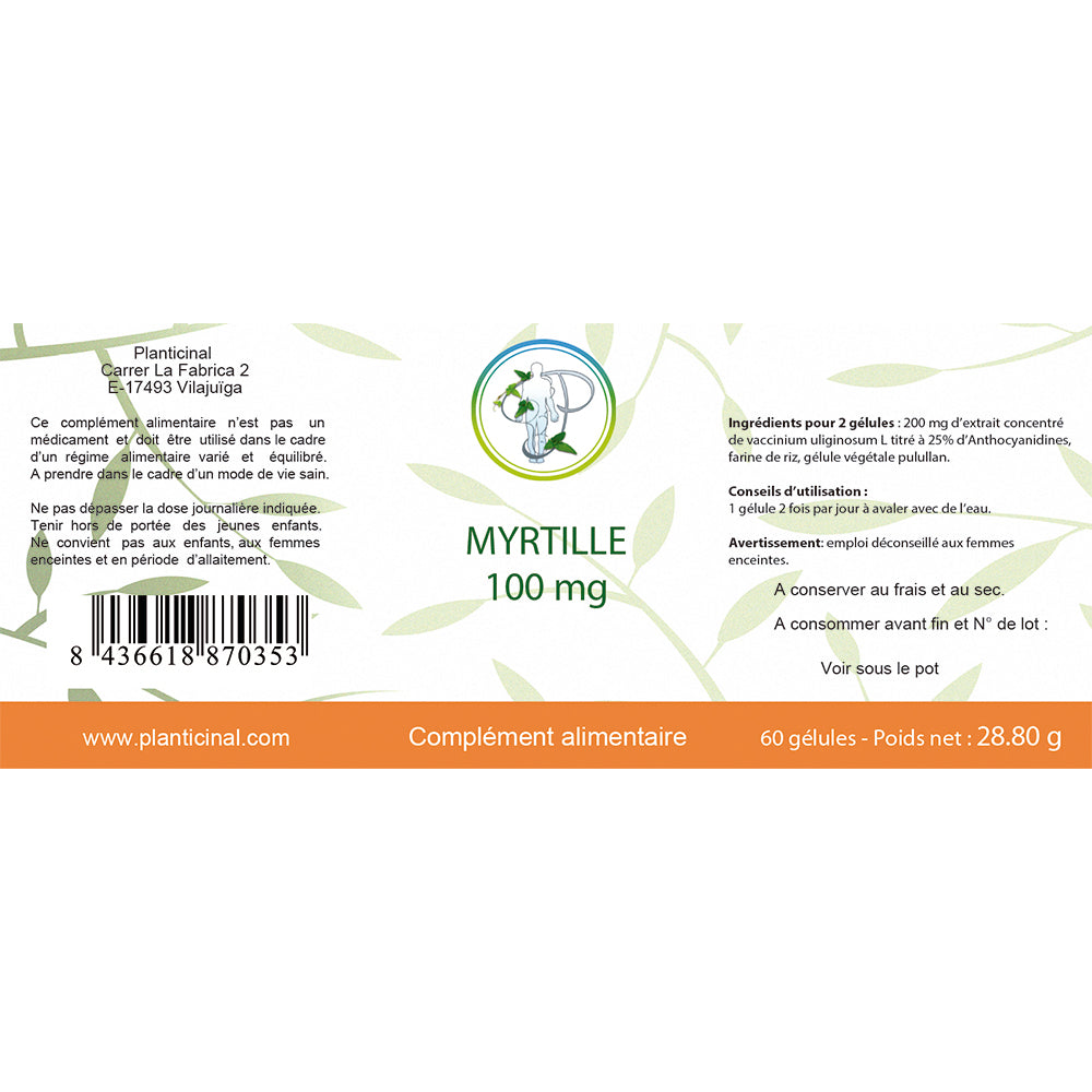 Myrtille 25% Anthocyanidines – Votre Allié Naturel d'une Vision Saine et une Protection Antioxydante
