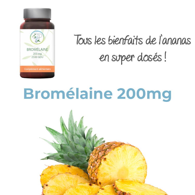 Bromélaïne 200 mg 2500 GDU - 60 gélules gastro-résistantes