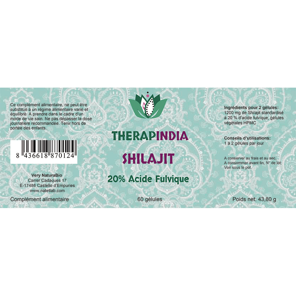 Shilajit 20% Acide Fulvique - 60 Gélules Énergie & Vitalité