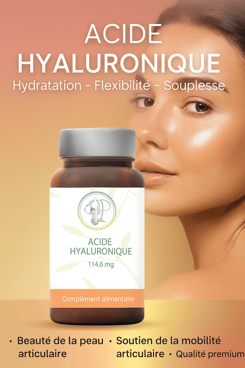 Acide Hyaluronique 229 mg Végétal : Hydratation de la Peau & Confort Articulaire (Gélules Vegan) - Planticinal