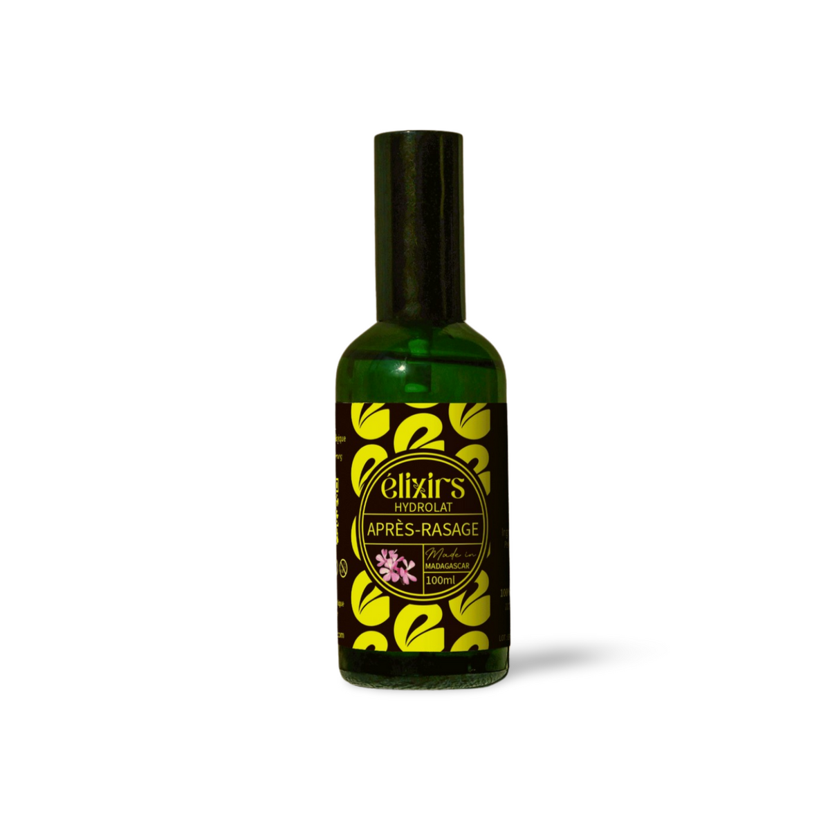 Après-Rasage Naturel à l'Hydrolat de Géranium Bio : Apaise le Feu du Rasoir, Routine Homme (100 ml) - Élixirs de Clara