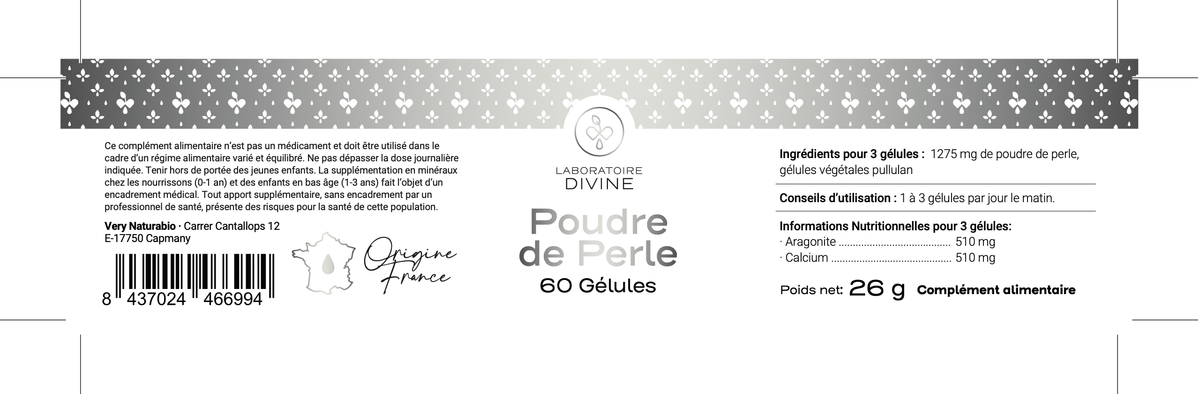 Poudre de perle Origine France : Peau, cheveux & ongles
