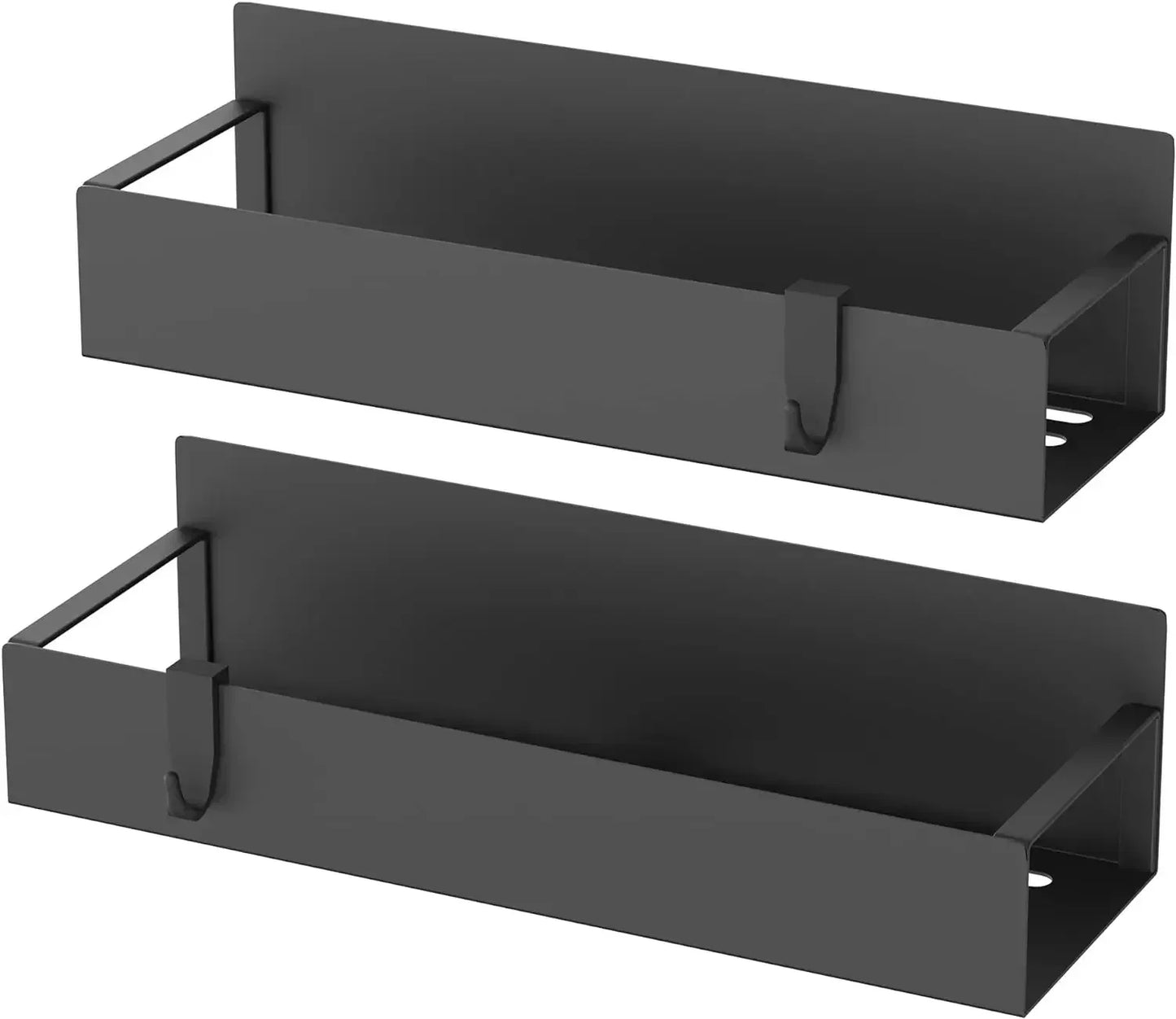 Étagère de cuisine magnétique en métal noir pour organiser vos épices et ustensiles