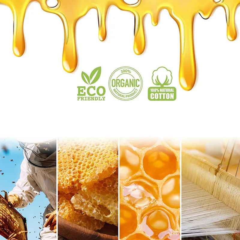 Film alimentaire en cire d'abeille éco-responsable, fabriqué à partir de coton 100 naturels