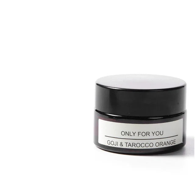 Bougie aromathérapie parfumée à la goji et à l'orange tarocco pour une ambiance relaxante