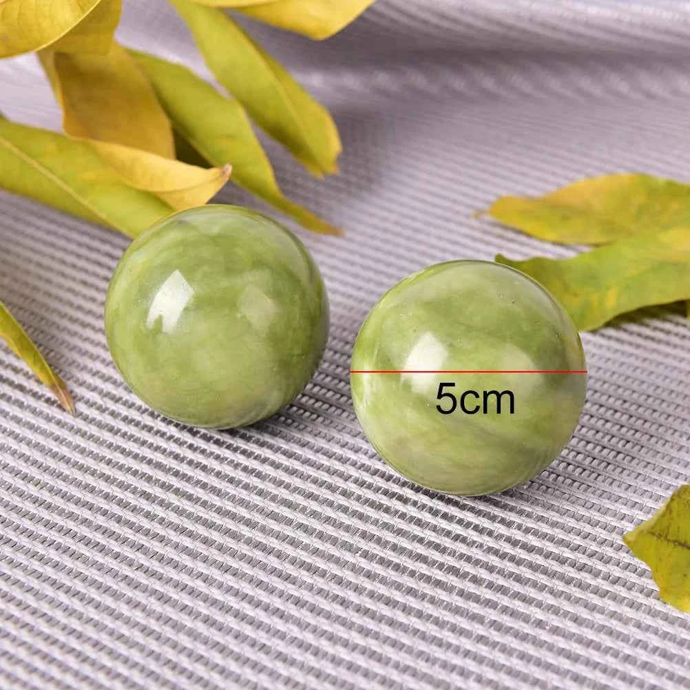 Boules de jade bien-être de 5 cm, parfaites pour la relaxation et le massage facial