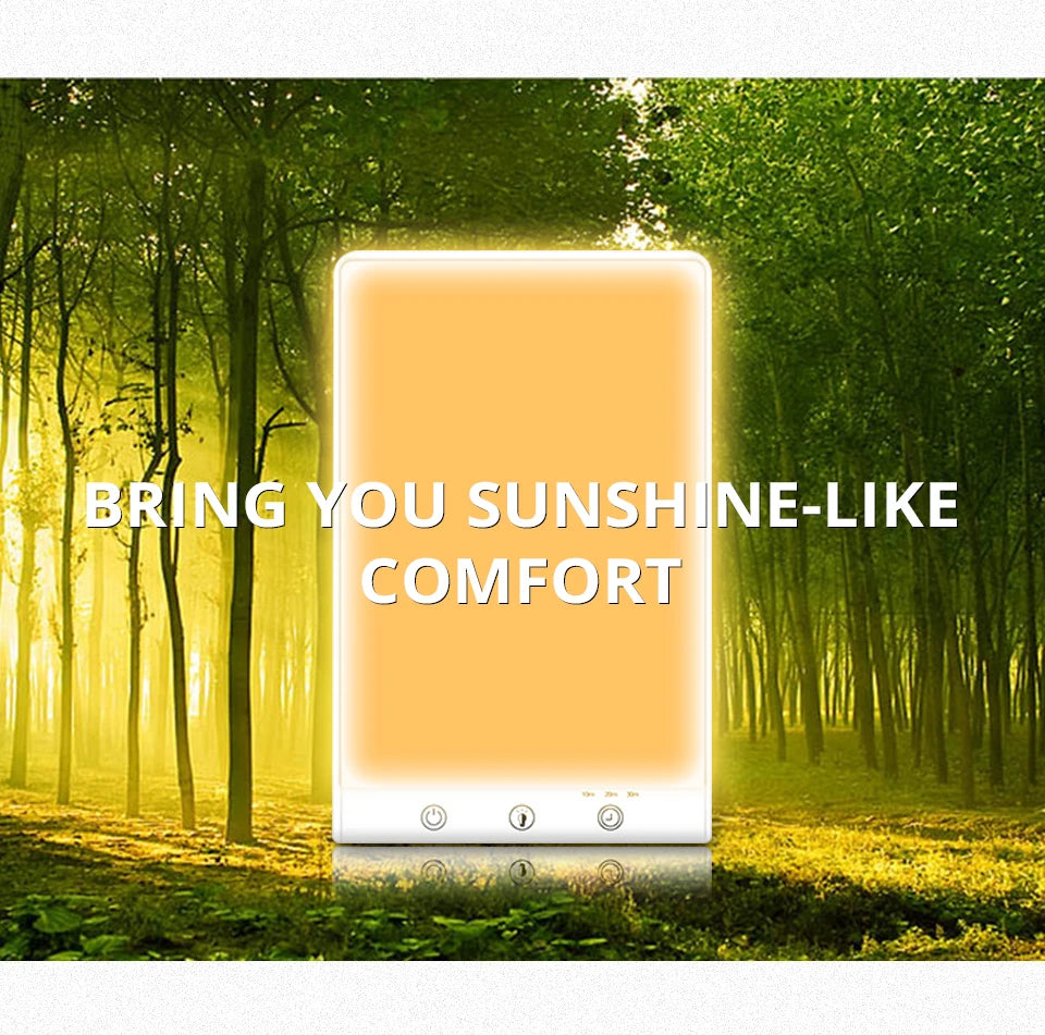 Lampe luminothérapie 12000 lux avec lumière douce pour un confort lumineux semblable au soleil