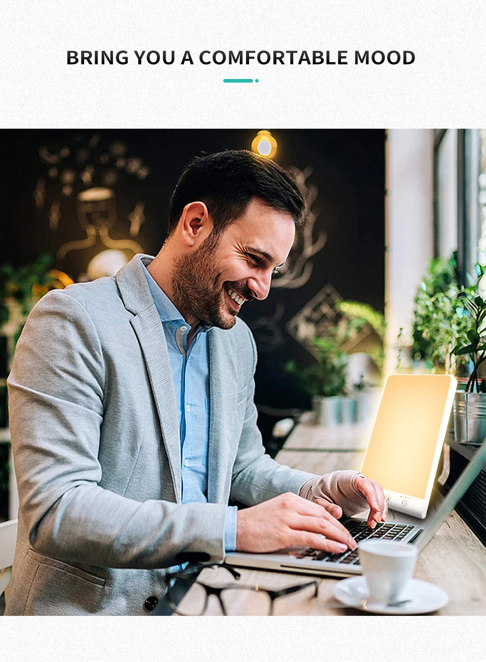 Lampe de luminothérapie 12000 lux pour créer une ambiance confortable au travail