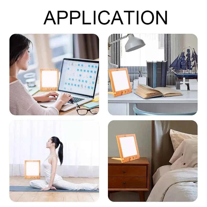 Lampe luminothérapie LuxTherapy 12000 utilisée dans divers environnements pour améliorer le bien-être