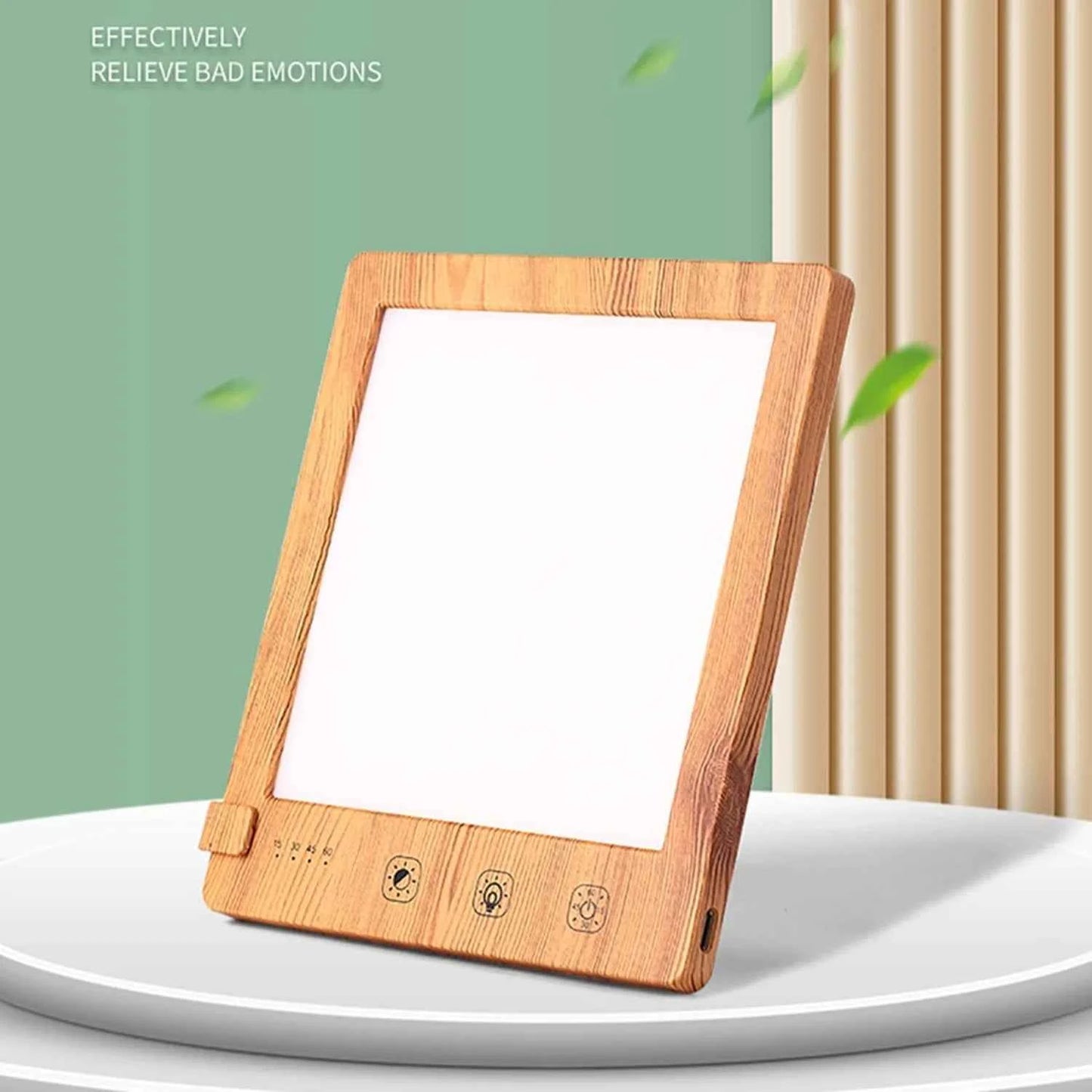 Lampe luminothérapie LuxTherapy 12000 en bois pour soulager les émotions négatives