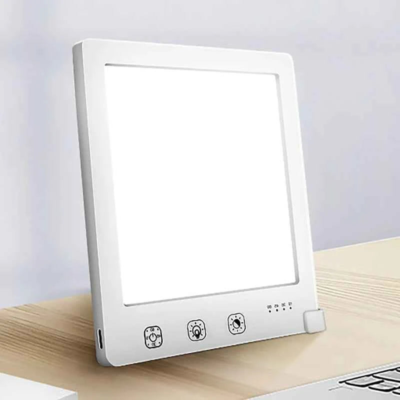 Lampe luminothérapie LuxTherapy 12000 avec design moderne pour améliorer l'humeur et le bien-être